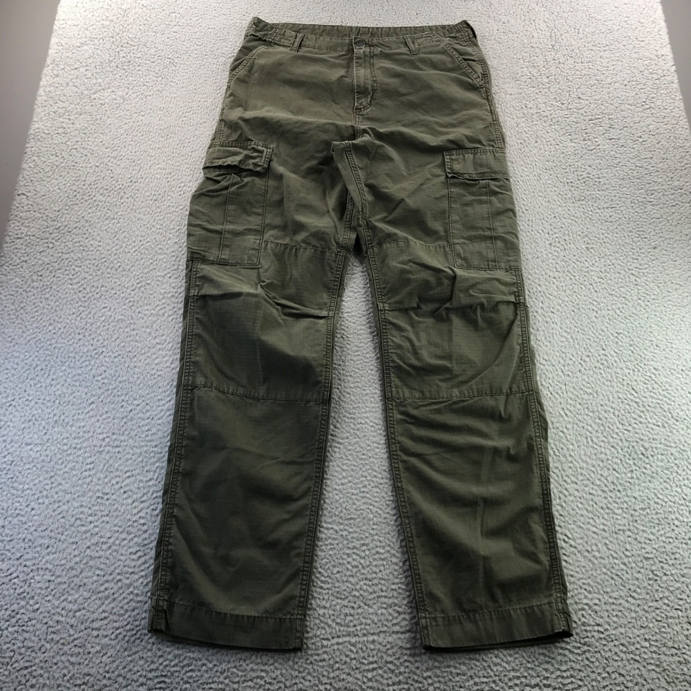Carhartt Pant Men 34x34 Oliver Green WIP Cargo Regular Military Work In Progress